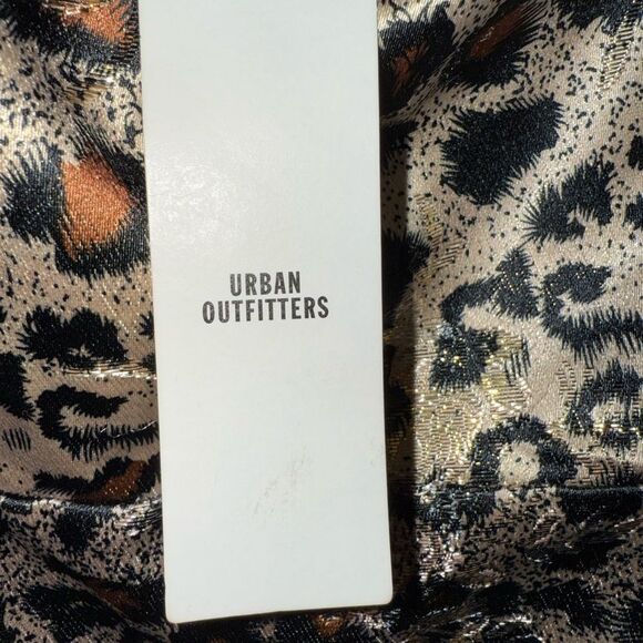 Urban Outfitters Spaghetti Strap Bodycon Slit Leopard Dress XS NEW #719 - Picture 9 of 12